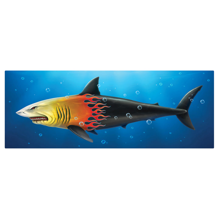 Red & Black Flames Shark