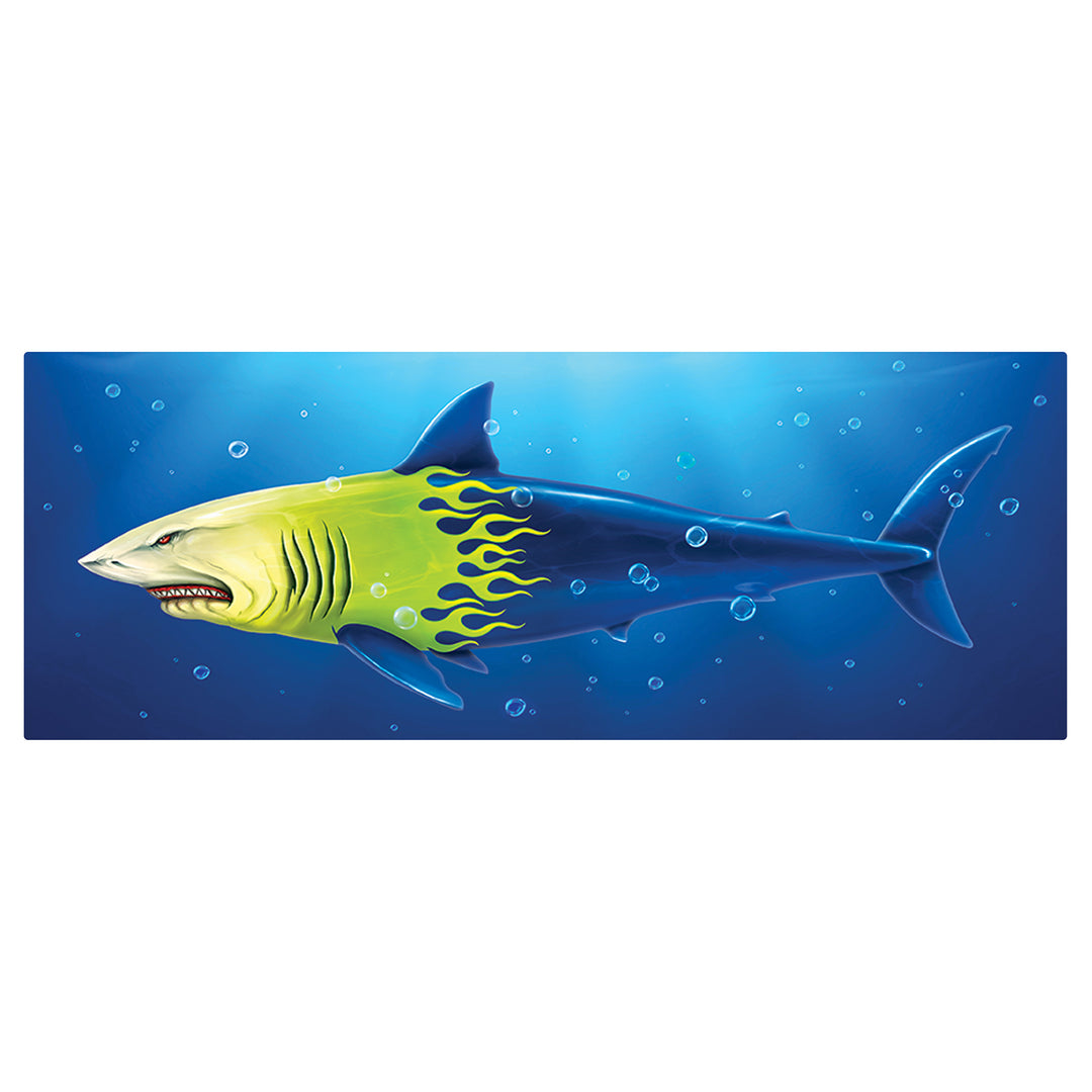 Blue & Green Flames Shark