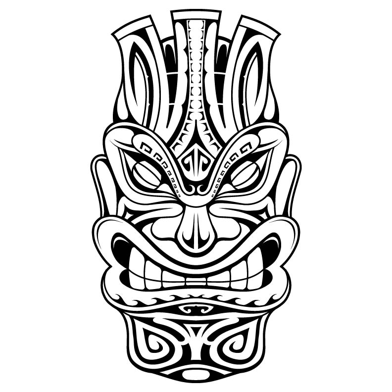 Tribal Tiki Head