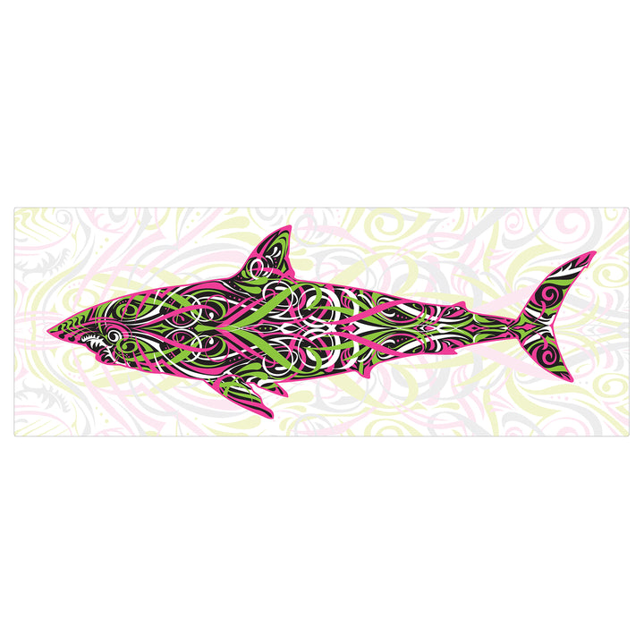 Pink & Green Line Art Shark