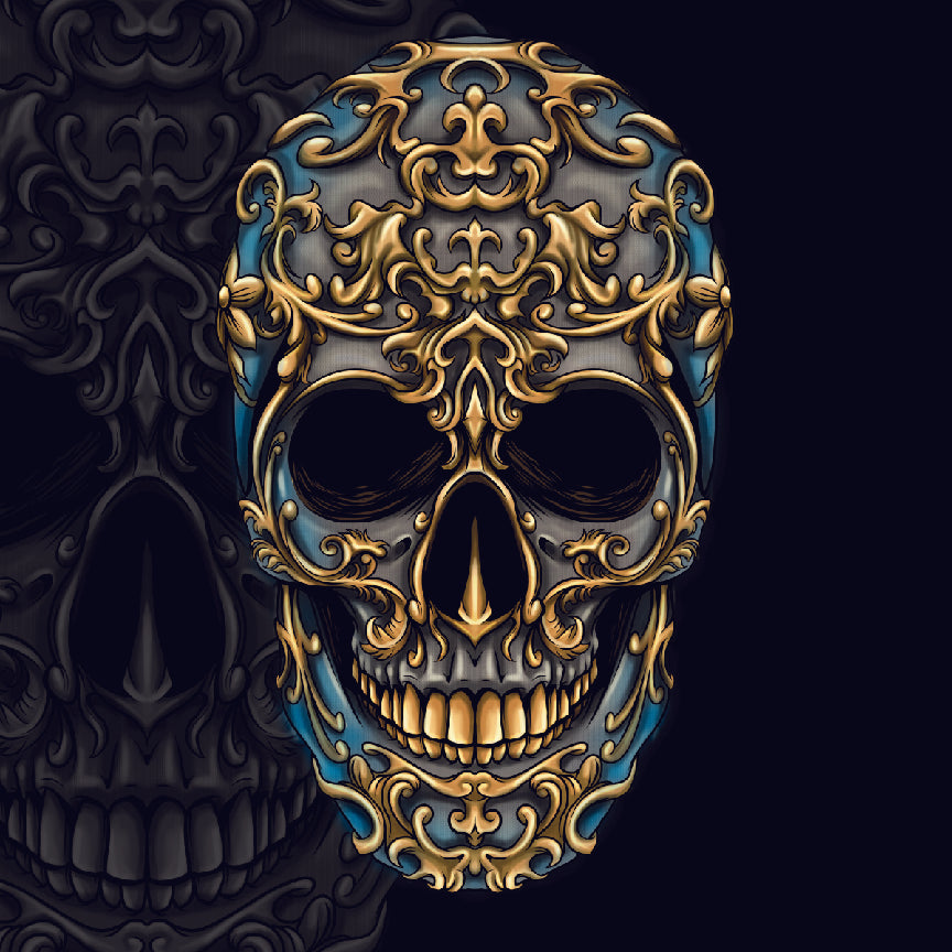 Tony Gold & Blue Skull