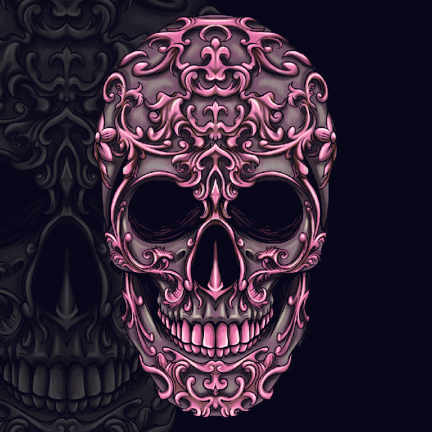pink skull wallpaper
