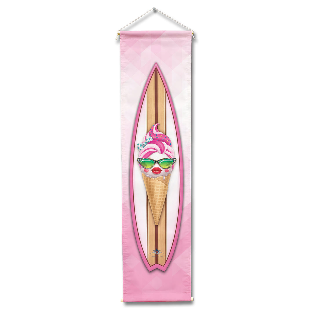 Swirl Girl Surf Board Pink Crystal Décor