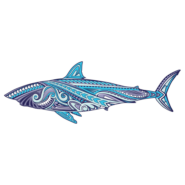 Blue & Purple Tribal Shark