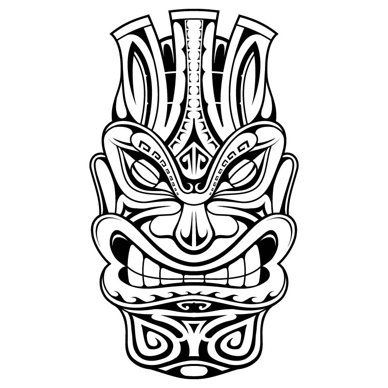 Tribal Tiki Head