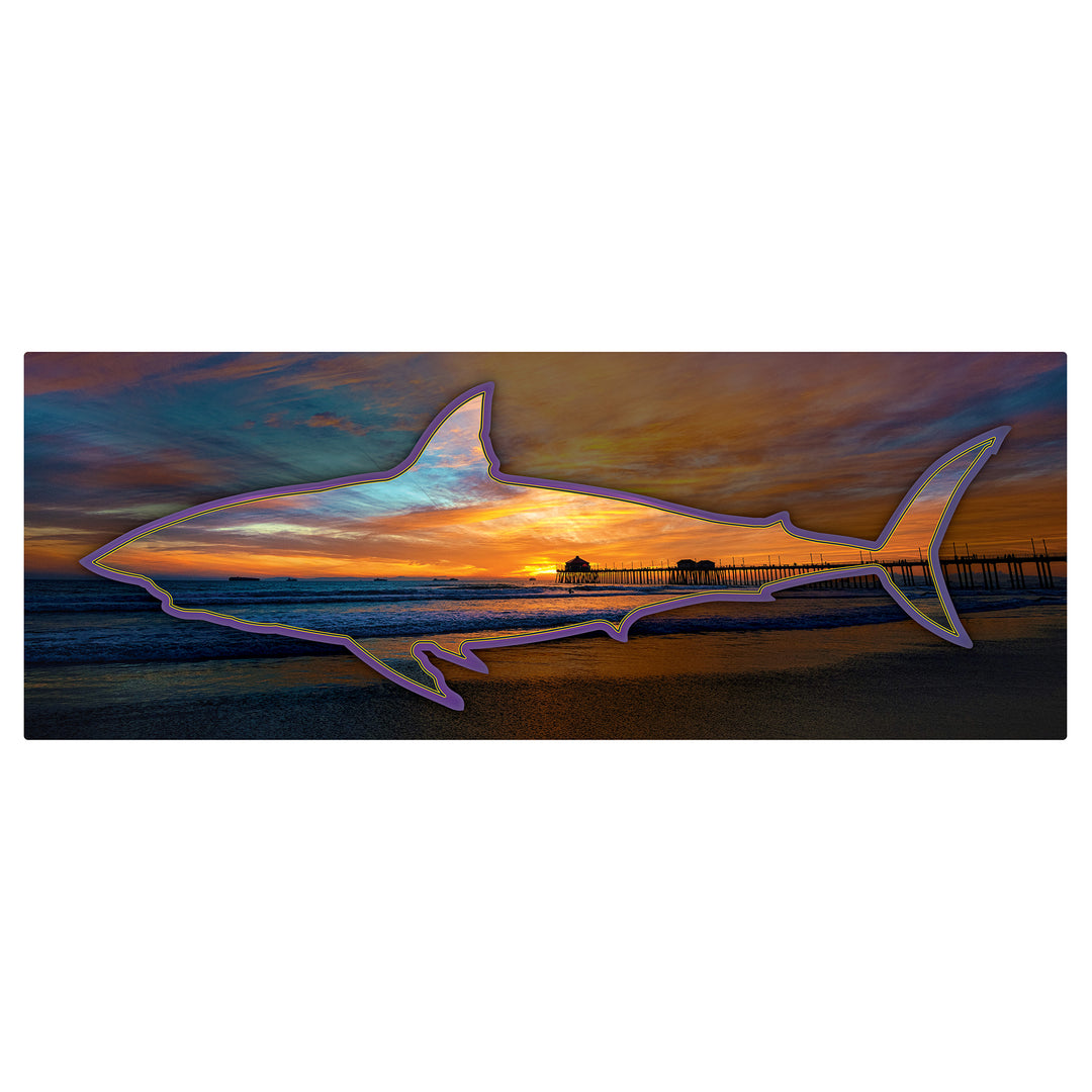 HB Sunset Purple Shark with Full Sunset Peel & Stick