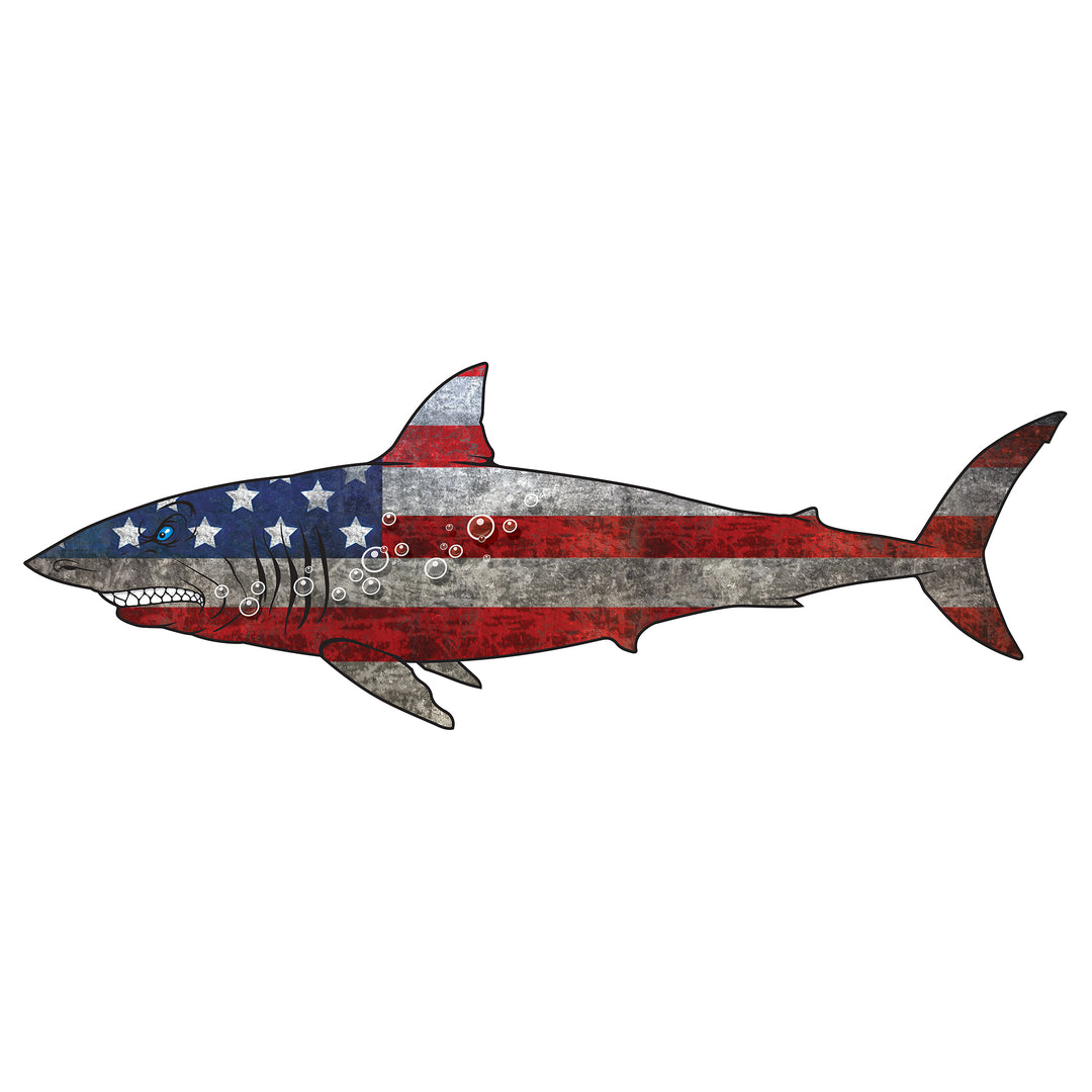 USA with Bubbles Shark