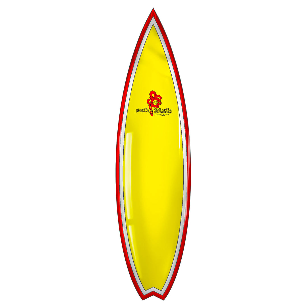Plastic Fantastic Surf Board Red & Yellow