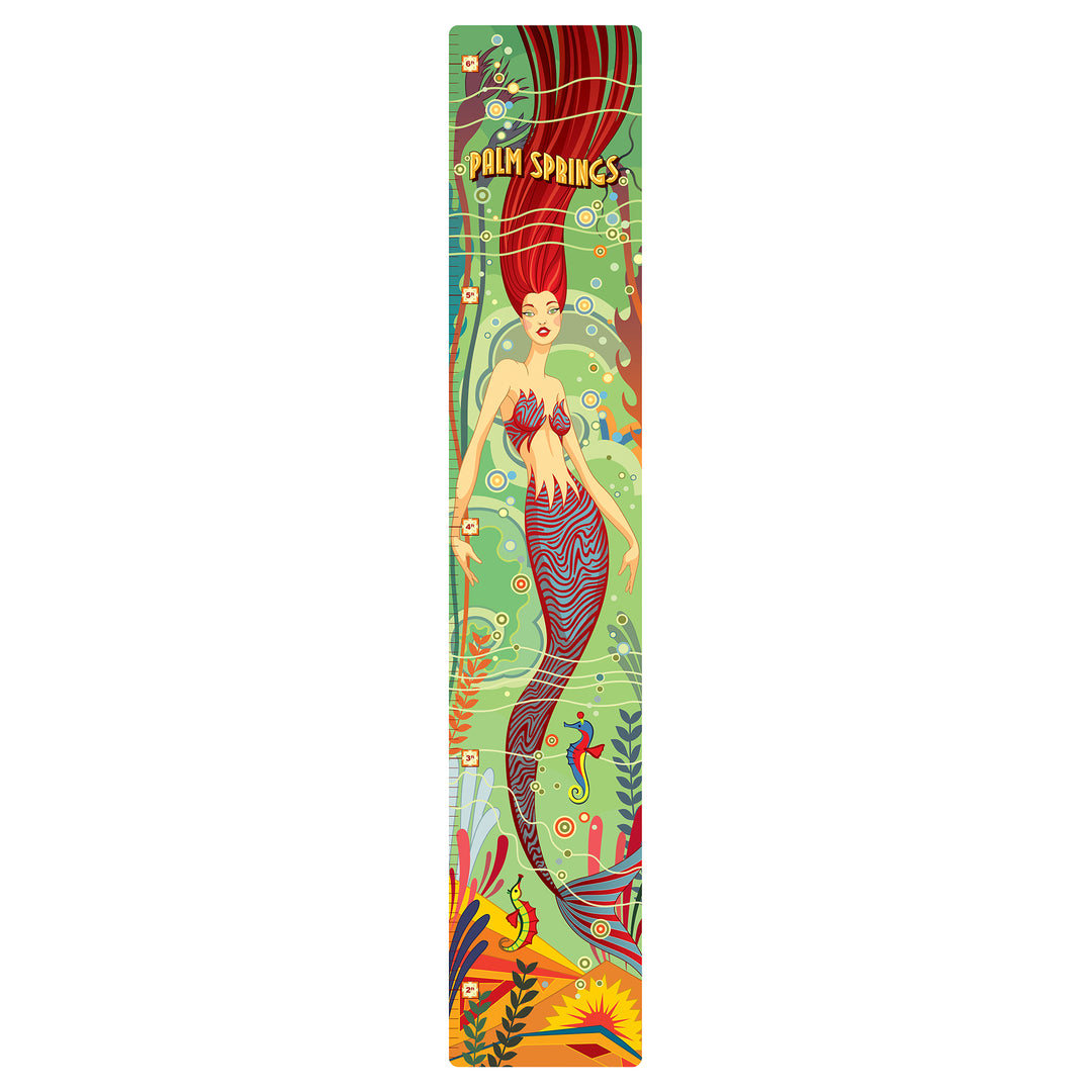 Art Deco Palm Springs Mermaid Peel & Stick Growth Chart