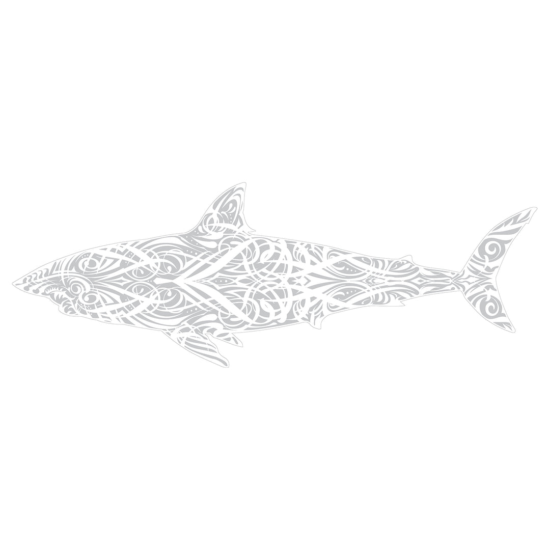 Line Art White Shark Peel & Stick